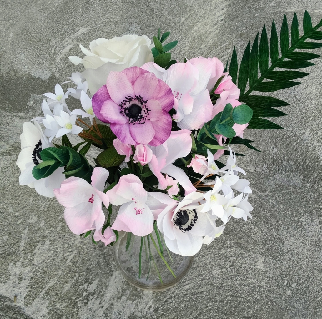 Bouquet en blanc et rose